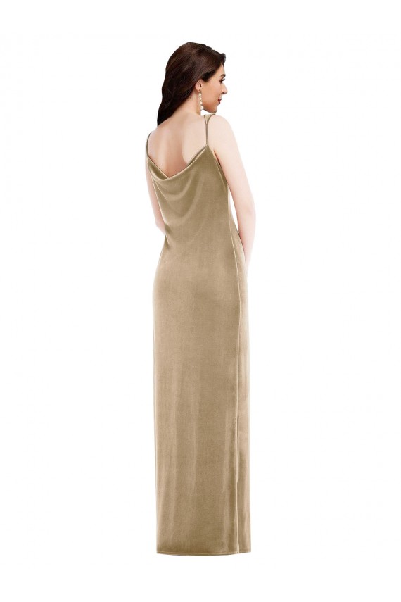 Wholesale Champagne Sheath One Shoulder Long Black Tie Evening Dress