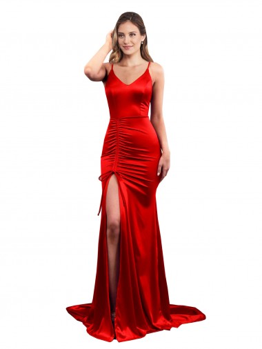 Wholesale Low Back Red Mermaid Sweetheart Long Evening Dress