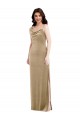 Wholesale Champagne Sheath One Shoulder Long Black Tie Evening Dress